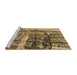 Machine Washable Transitional Dark Bronze Brown Rug in a Bedroom, wshpat32brn