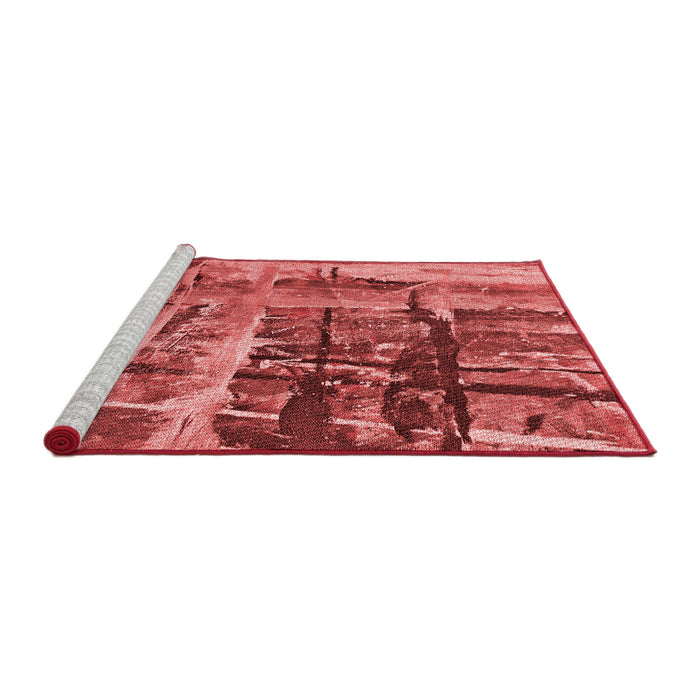 Sideview of Machine Washable Transitional Red Rug, wshpat32rd