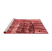 Sideview of Machine Washable Transitional Red Rug, wshpat32rd