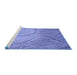 Sideview of Machine Washable Transitional Denim Blue Rug, wshpat320blu