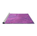 Sideview of Machine Washable Transitional Purple Rug, wshpat320pur