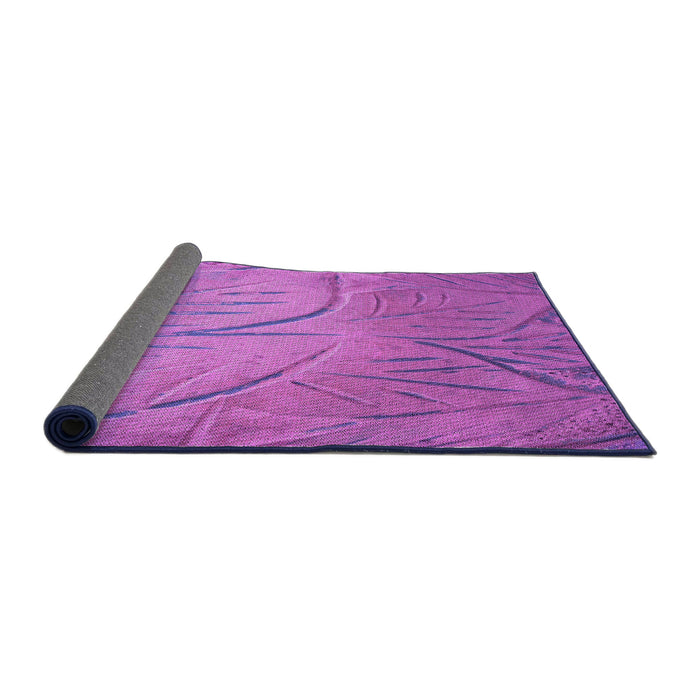 Thickness of Patterned Purple Rug, pat320pur