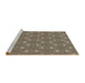 Sideview of Machine Washable Transitional Midnight Gray Rug, wshpat3200brn