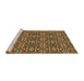 Sideview of Machine Washable Transitional Brown Rug, wshpat3201brn