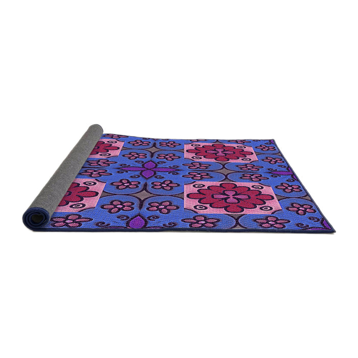 Thickness of Patterned Purple Rug, pat3203pur