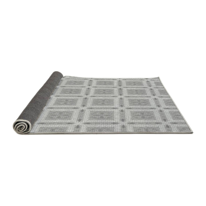 Thickness of Patterned Platinum Silver Gray Rug, pat3204gry