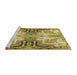 Sideview of Machine Washable Transitional Golden Brown Yellow Rug, wshpat3205brn