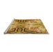 Sideview of Machine Washable Transitional Orange Rug, wshpat3205org