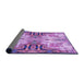 Thickness of Patterned Violet Purple Rug, pat3205pur