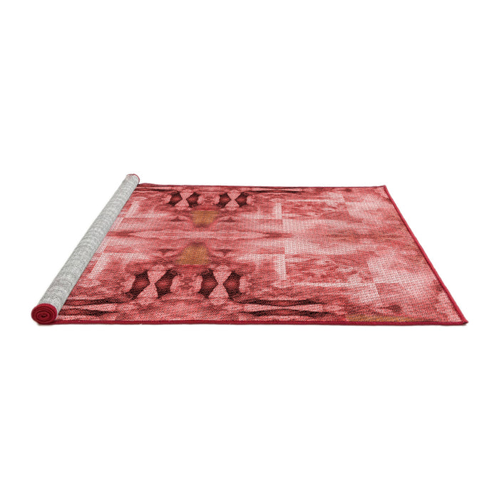 Sideview of Machine Washable Transitional Light Coral Pink Rug, wshpat3205rd
