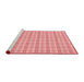 Sideview of Machine Washable Transitional Pink Rug, wshpat3206rd