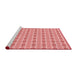 Sideview of Machine Washable Transitional Pastel Pink Rug, wshpat3207rd