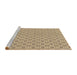 Sideview of Machine Washable Transitional Copper Brown Rug, wshpat3208brn