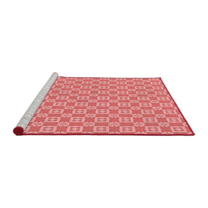 Sideview of Machine Washable Transitional Light Salmon Pink Rug, wshpat3208rd