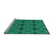 Sideview of Machine Washable Transitional Medium Teal Green Rug, wshpat3210lblu