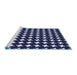 Sideview of Machine Washable Transitional Light Purple Blue Rug, wshpat3211blu