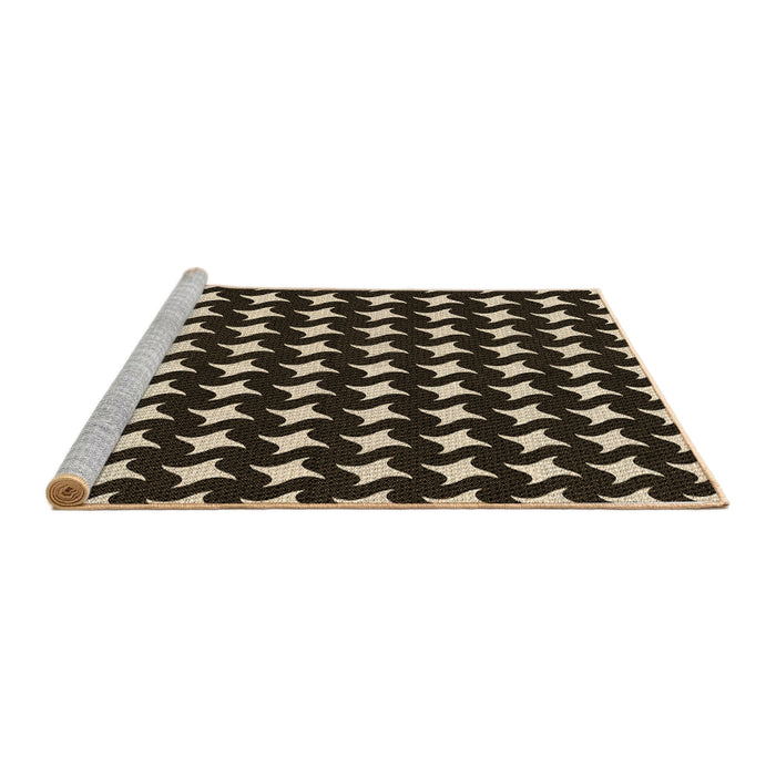 Sideview of Machine Washable Transitional Brown Rug, wshpat3211brn