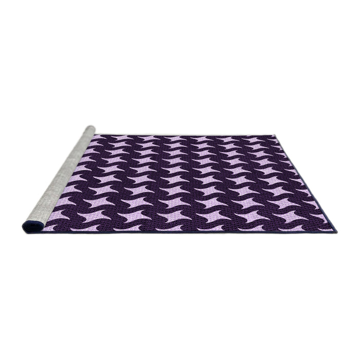 Sideview of Machine Washable Transitional Lilac Purple Rug, wshpat3211pur