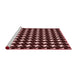 Sideview of Machine Washable Transitional Dark Scarlet Red Rug, wshpat3211rd