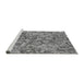 Sideview of Machine Washable Transitional Ash Gray Rug, wshpat3212gry