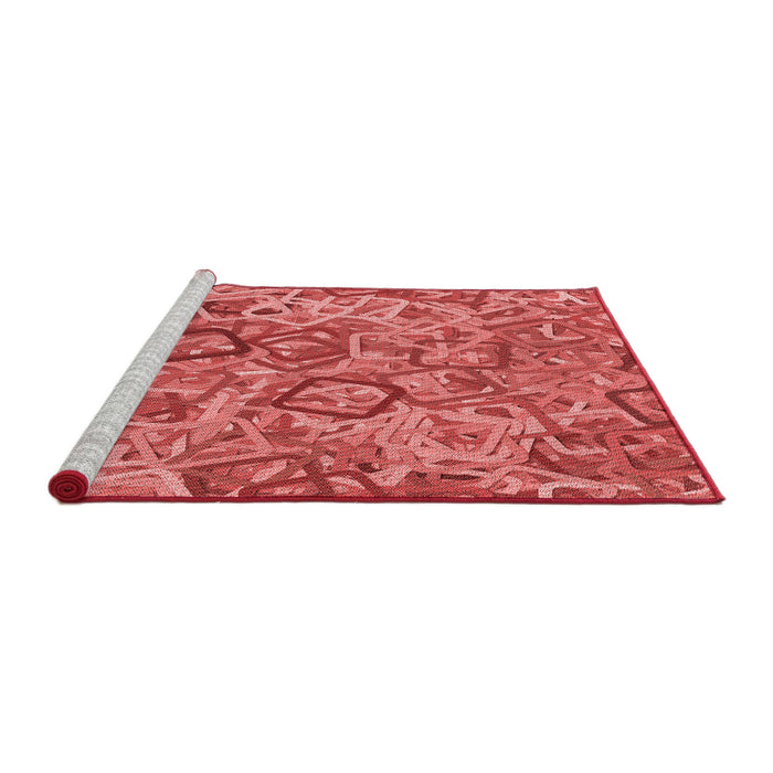 Sideview of Machine Washable Transitional Red Rug, wshpat3212rd