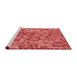 Sideview of Machine Washable Transitional Red Rug, wshpat3212rd