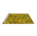 Sideview of Machine Washable Transitional Golden Brown Yellow Rug, wshpat3212yw