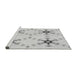 Sideview of Machine Washable Transitional Platinum Gray Rug, wshpat3214gry