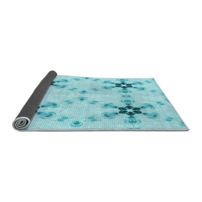 Thickness of Patterned Blue Rug, pat3214lblu