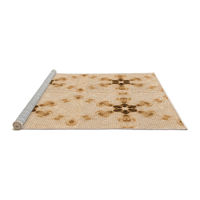 Sideview of Machine Washable Transitional Golden Blonde Gold Rug, wshpat3214org