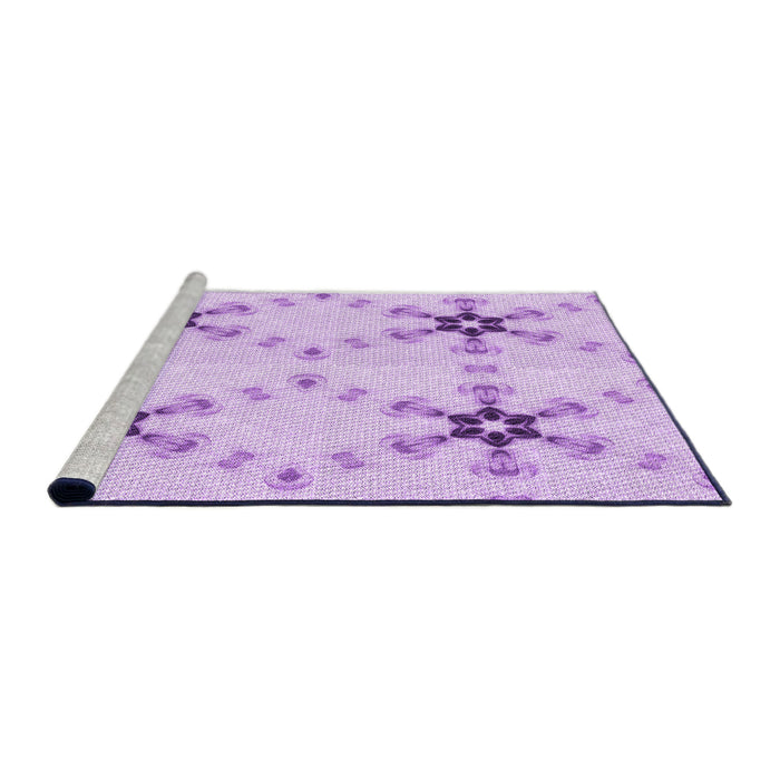 Sideview of Machine Washable Transitional Purple Rug, wshpat3214pur