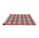 Sideview of Machine Washable Transitional Brown Red Rug, wshpat3215rd