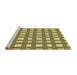 Sideview of Machine Washable Transitional Mustard Yellow Rug, wshpat3215yw