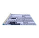 Sideview of Machine Washable Transitional Lavender Blue Rug, wshpat3216blu