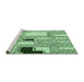 Sideview of Machine Washable Transitional Mint Green Rug, wshpat3216grn