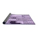 Thickness of Patterned Bright Grape Purple Rug, pat3216pur