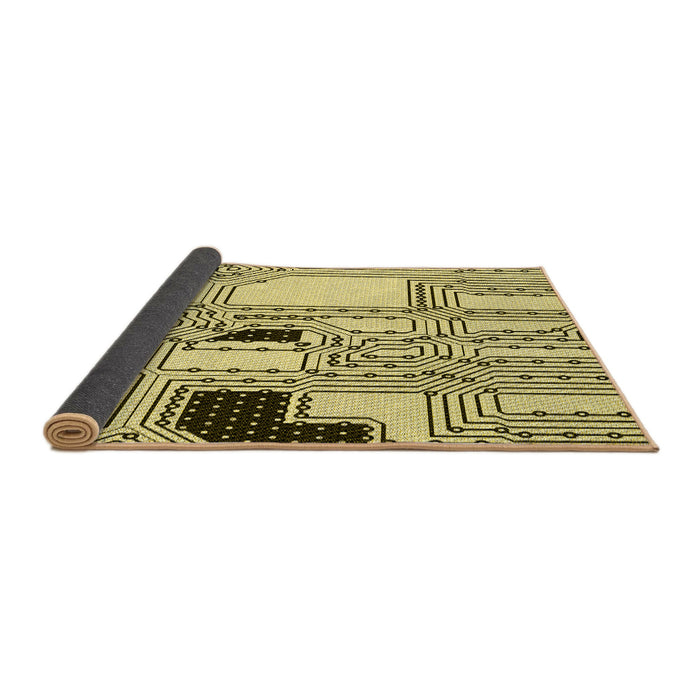 Thickness of Patterned Oak Brown Rug, pat3216yw