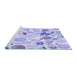 Sideview of Machine Washable Transitional Blue Rug, wshpat3217blu