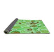 Thickness of Patterned Green Rug, pat3217grn