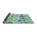 Thickness of Patterned Green Rug, pat3217lblu