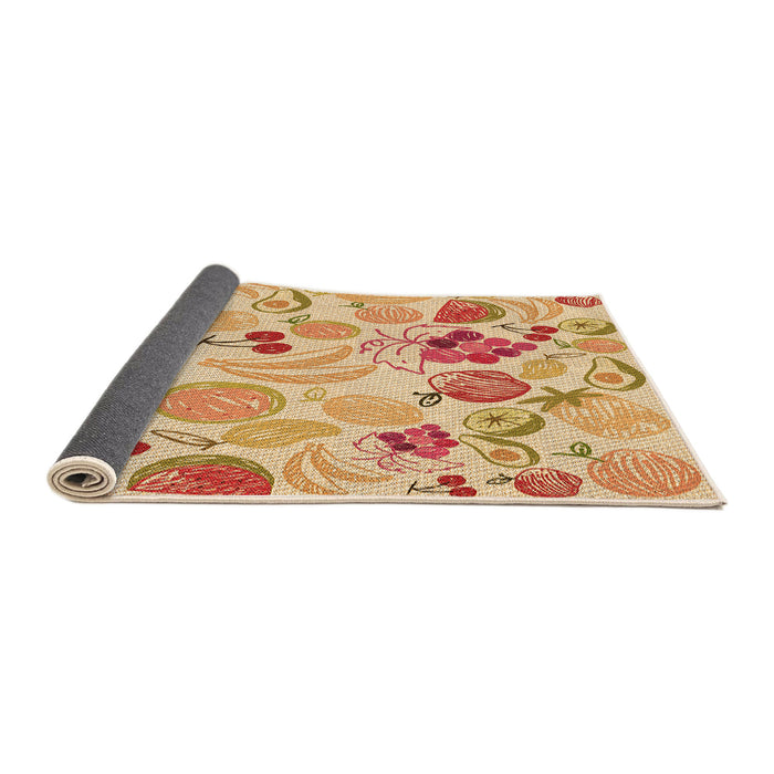 Thickness of Patterned Orange Rug, pat3217org