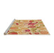 Sideview of Machine Washable Transitional Orange Rug, wshpat3217org