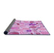 Thickness of Patterned Blossom Pink Rug, pat3217pur