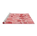 Sideview of Machine Washable Transitional Red Rug, wshpat3217rd