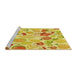 Sideview of Machine Washable Transitional Bold Yellow Rug, wshpat3217yw