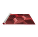 Sideview of Machine Washable Transitional Cranberry Red Rug, wshpat3219rd