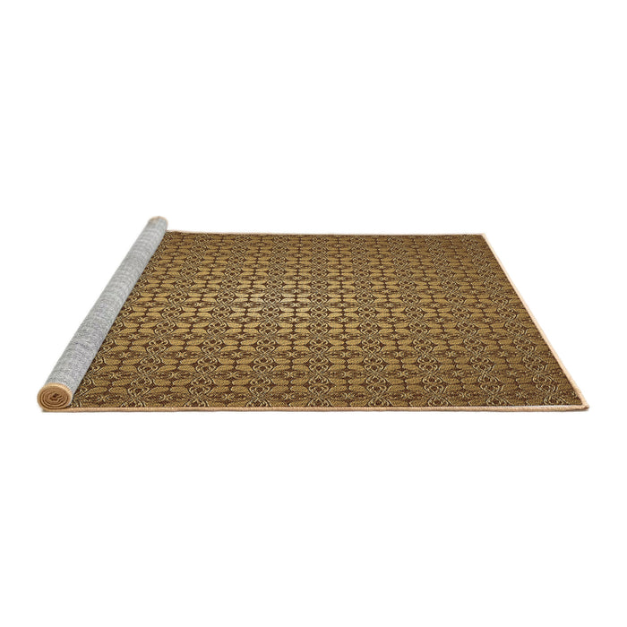 Sideview of Machine Washable Transitional Red Brown Rug, wshpat322brn