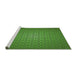 Sideview of Machine Washable Transitional Deep Emerald Green Rug, wshpat322grn