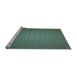 Sideview of Machine Washable Transitional Army Green Rug, wshpat322lblu