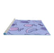 Sideview of Machine Washable Transitional Medium Slate Blue Rug, wshpat3220blu